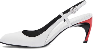 (Women) Alexander McQueen Armadillo Slingback Pump 'Ivory Lust Red' 780690WIEX48740 (Women) Alexander McQueen Armadillo Slingback Pump 'Ivory Lust Red' 780690WIEX48740