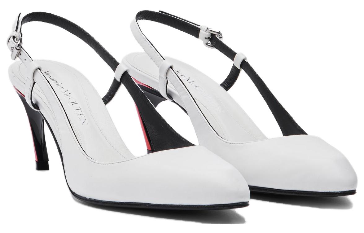 Order Alexander McQueen亞歷山大麥昆 皮革 舒適百搭 細跟 高跟鞋 6.5cm 女款 白色