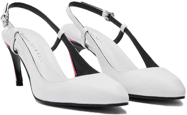 (Women) Alexander McQueen Armadillo Slingback Pump 'Ivory Lust Red' 780690WIEX48740 Order (Women) Alexander McQueen Armadillo Slingback Pump 'Ivory Lust Red' 780690WIEX48740