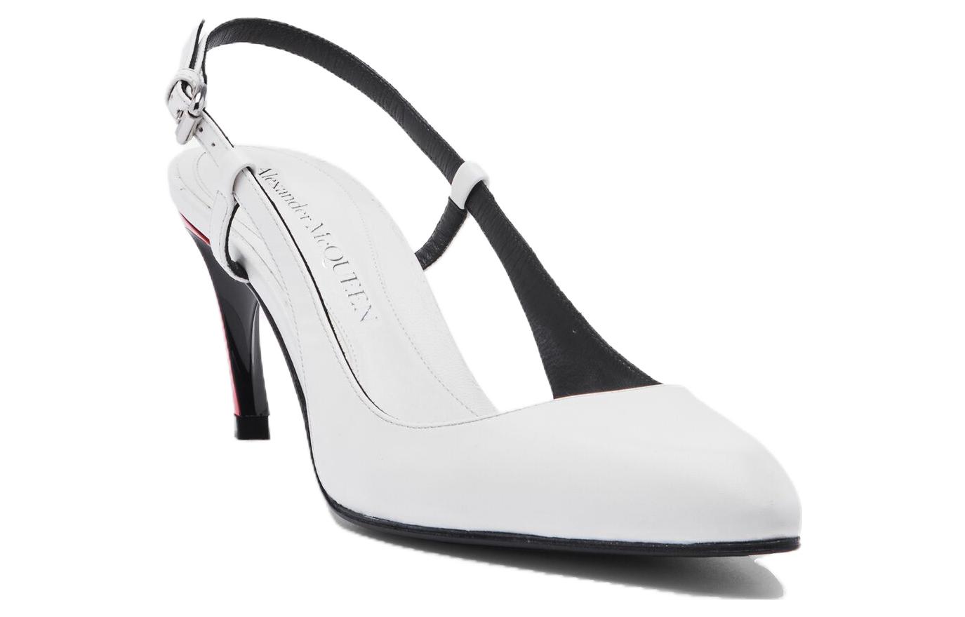 Lookbook Alexander McQueen亞歷山大麥昆 皮革 舒適百搭 細跟 高跟鞋 6.5cm 女款 白色