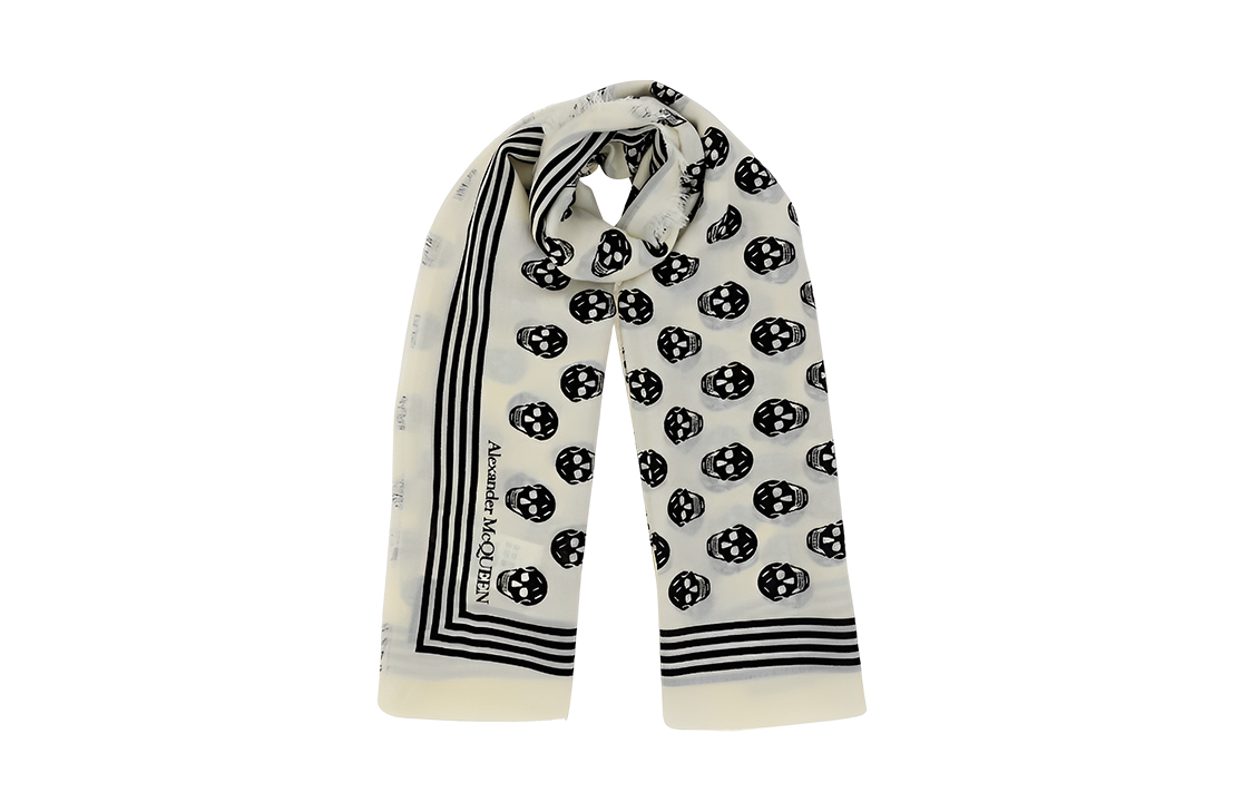 (Women) Alexander McQueen Black  Fashion Versatile Knit Scarf 5909343222Q9260