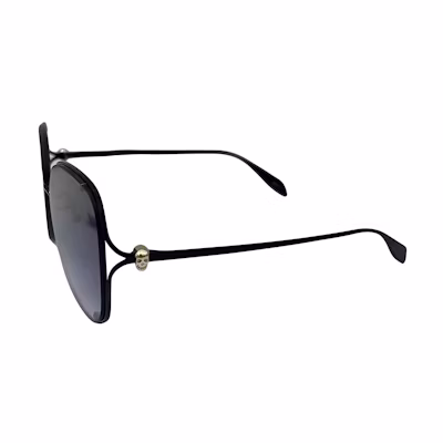 (Women) Alexander McQueen Black Irregular Full-Frame Sunglasses for Women. AM0366S 004