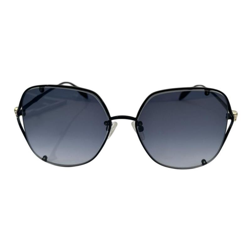 Lookbook (W) Alexander McQueen 黑色不規則全框太陽眼鏡 女款 AM0366S 004