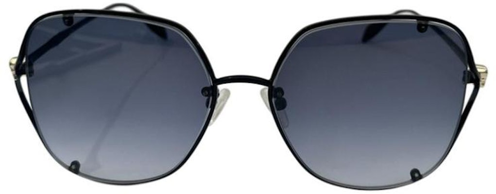 (W) Alexander McQueen 黑色不規則全框太陽眼鏡 女款 AM0366S 004 Lookbook (W) Alexander McQueen 黑色不規則全框太陽眼鏡 女款 AM0366S 004