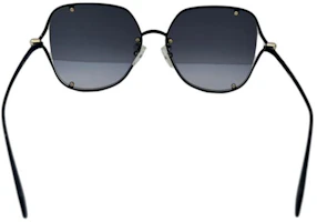 Shop (Women) Alexander McQueen Black Irregular Full-Frame Sunglasses for Women. AM0366S 004
