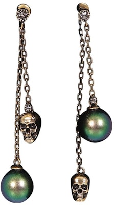 (W) Anting Klip Wanita Alexander McQueen Brass Skull. 651156I170A3580 Order (W) Anting Klip Wanita Alexander McQueen Brass Skull. 651156I170A3580