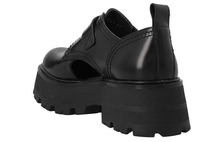 (W) Alexander McQueen Buckle-Detailed Loafers 'Black' 圖 4