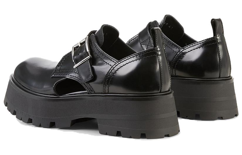 (W) Alexander McQueen Buckle-Detailed Loafers 'Black' 圖 5