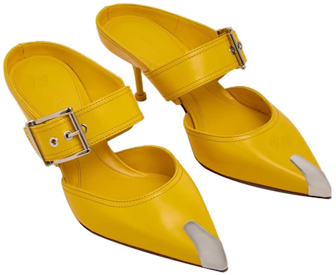 (Women) Alexander McQueen Buckle Leather Mule 'Pop Yellow Silver' 709993WHSWD7097 Lookbook (Women) Alexander McQueen Buckle Leather Mule 'Pop Yellow Silver' 709993WHSWD7097