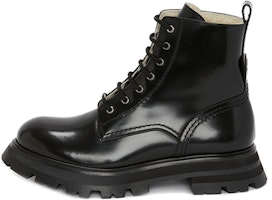 (Women) Alexander McQueen Calfskin Ankle Boots 'Black Fashion Casual' 676739WHZ8K1443 (Women) Alexander McQueen Calfskin Ankle Boots 'Black Fashion Casual' 676739WHZ8K1443