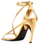 Shop (Women) Alexander McQueen Calfskin Buckle Arched Sandal 'Gold' 780692W4UV38000