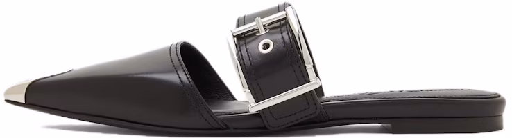 (Women) Alexander McQueen Calfskin Buckle Mule 'Punk Black' 733188WHSWD1081 (Women) Alexander McQueen Calfskin Buckle Mule 'Punk Black' 733188WHSWD1081