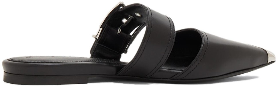 (W) Alexander McQueen Kulit Anak Sapi Mule Gesper 'Punk Hitam' 733188WHSWD1081 Lookbook (W) Alexander McQueen Kulit Anak Sapi Mule Gesper 'Punk Hitam' 733188WHSWD1081