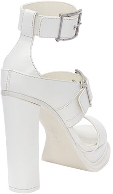 (W) Sandalias de Tacón Grueso con Hebilla Alexander McQueen de Piel 'Blancas' 734985WHSWD9359 Lookbook (W) Sandalias de Tacón Grueso con Hebilla Alexander McQueen de Piel 'Blancas' 734985WHSWD9359