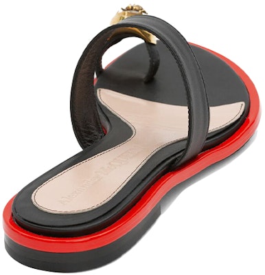 (Women) Alexander McQueen Calfskin Crystal-Embellished Slipper 'Black' 611727WHXN21088 Shop (Women) Alexander McQueen Calfskin Crystal-Embellished Slipper 'Black' 611727WHXN21088