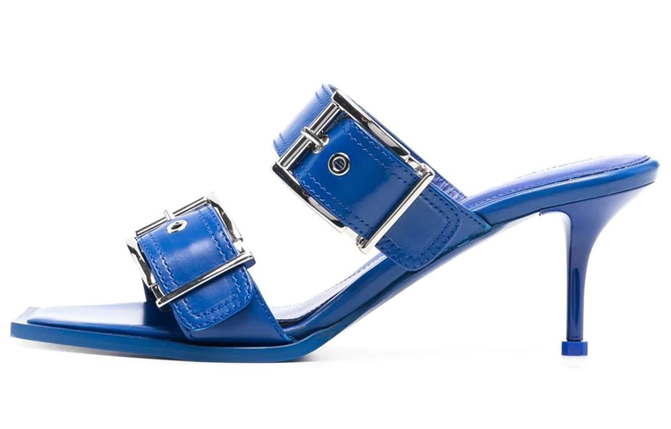 (Women) Alexander McQueen Calfskin Fashion Sandals 'Indigo' 709991WHSWD4394