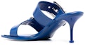 Lookbook (W) Alexander McQueen Sandal Fesyen Kulit Anak Lembu 'Indigo' 709991WHSWD4394