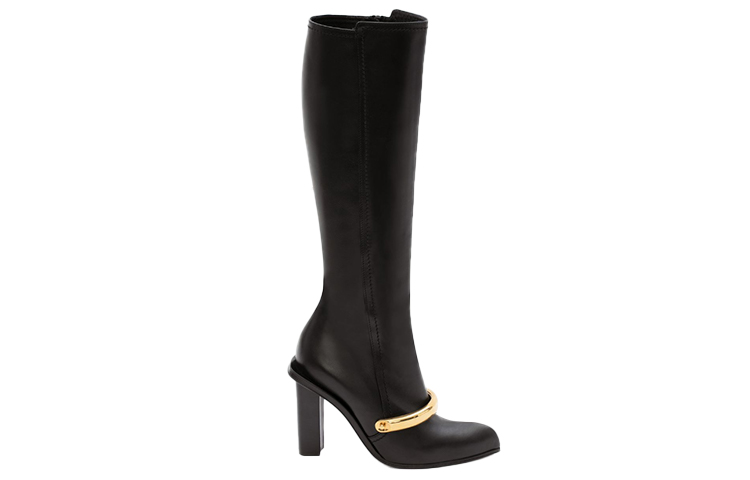 Order (W) Alexander McQueen Stivale Alto in Pelle di Vitello ''Nero'' 633483WHWQ81088