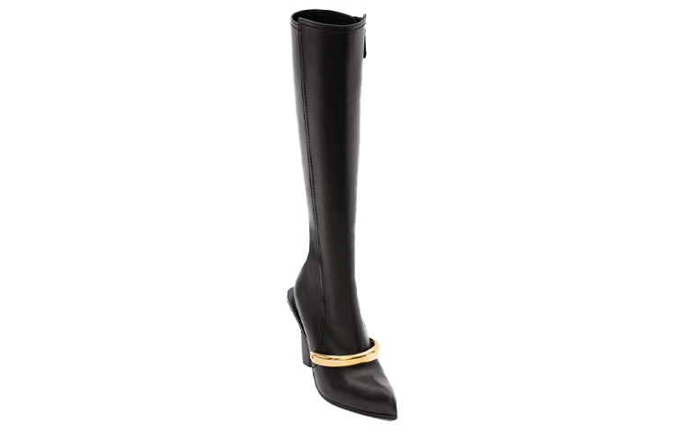 Lookbook (W) Alexander McQueen Stivale Alto in Pelle di Vitello ''Nero'' 633483WHWQ81088