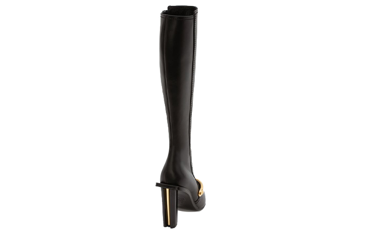 Shop (W) Alexander McQueen Stivale Alto in Pelle di Vitello ''Nero'' 633483WHWQ81088