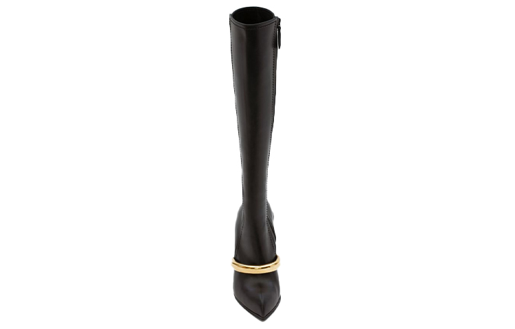 Purchase (W) Alexander McQueen Stivale Alto in Pelle di Vitello ''Nero'' 633483WHWQ81088