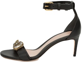 (Women) Alexander McQueen Calfskin High Heel with Crystal Embellishment 'Black' 611731WHXN21088 (Women) Alexander McQueen Calfskin High Heel with Crystal Embellishment 'Black' 611731WHXN21088