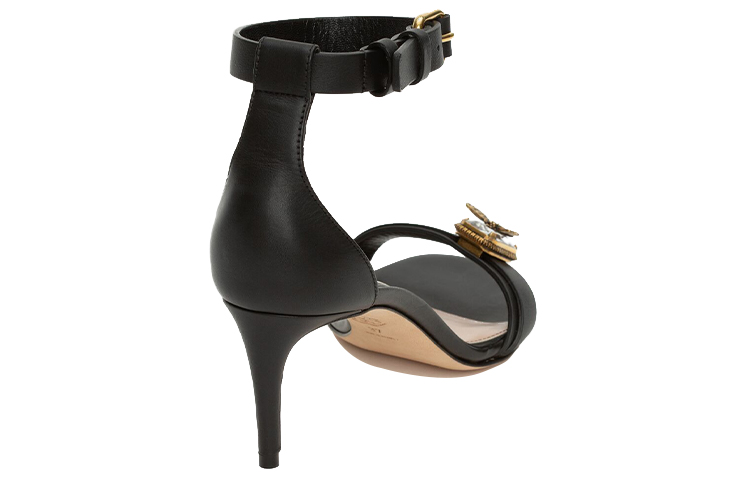 Shop (W) Alexander McQueen Damen High Heel aus Kalbsleder mit Kristallen ''Schwarz'' 611731WHXN21088