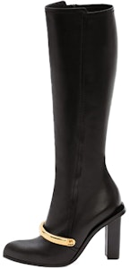 (W) 알렉산더 맥퀸 블랙 가죽 하이탑 부츠 633483WHWQ81088 Buy (W) 알렉산더 맥퀸 블랙 가죽 하이탑 부츠 633483WHWQ81088