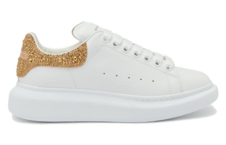 Order (W) 알렉산더 맥퀸 화이트 가죽 로우탑 스니커즈 718243WIEED9075