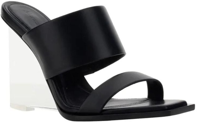 (Women) Alexander McQueen Calfskin Slide High Heel Sandals 'Black' 746240WIDQ01000 Order (Women) Alexander McQueen Calfskin Slide High Heel Sandals 'Black' 746240WIDQ01000