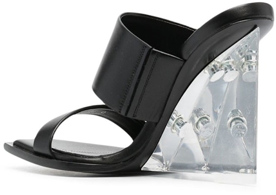 (Women) Alexander McQueen Calfskin Slide High Heel Sandals 'Black' 746240WIDQ01000 Shop (Women) Alexander McQueen Calfskin Slide High Heel Sandals 'Black' 746240WIDQ01000