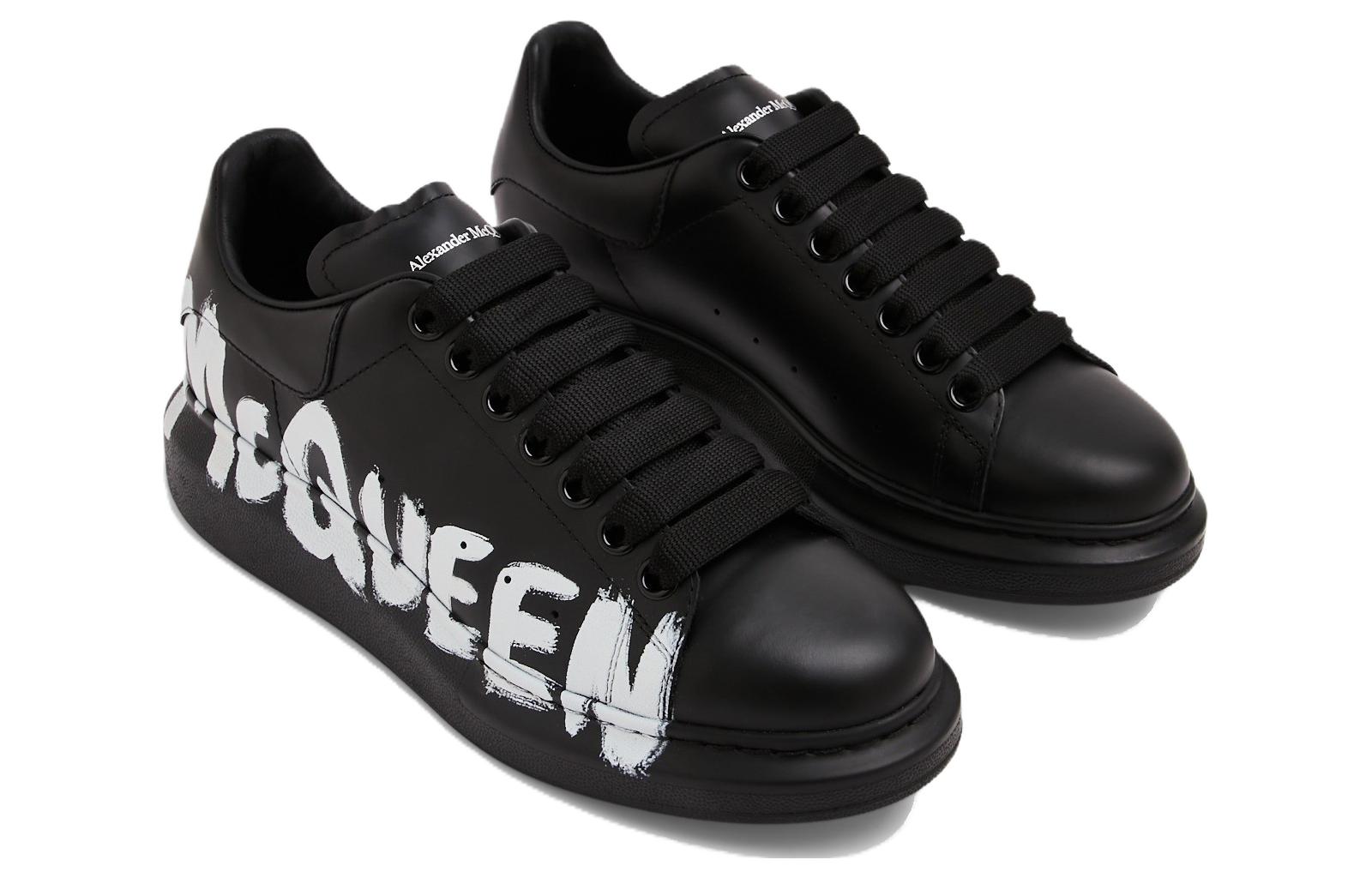 Shop (W) Zapatillas Alexander McQueen de Piel de Ternera 'Negro' 698614WIBNM1070