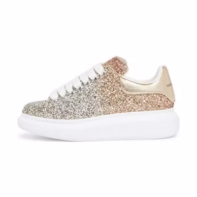 (W) Alexander McQueen Canvas Low 'Gold'