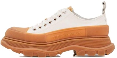 (Women) Alexander McQueen Canvas Low Top 'Comfort Thick Sole - White' 697072W4W698739 (Women) Alexander McQueen Canvas Low Top 'Comfort Thick Sole - White' 697072W4W698739
