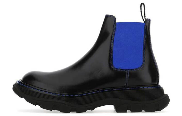 (Women) Alexander McQueen Chelsea Boot 'Black Blue Colorblock' 641837WHZ8H1338