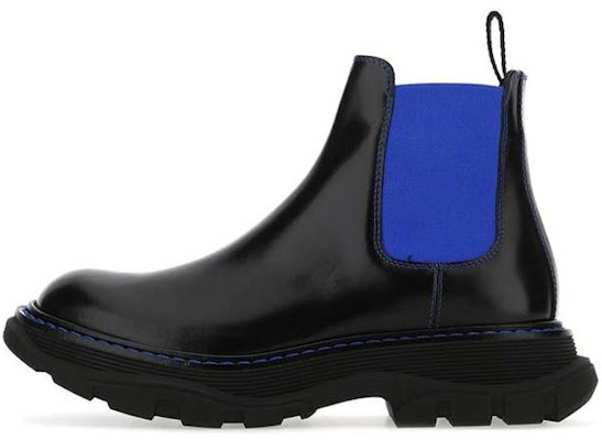 (Women) Alexander McQueen Chelsea Boot 'Black Blue Colorblock' 641837WHZ8H1338 Buy (Women) Alexander McQueen Chelsea Boot 'Black Blue Colorblock' 641837WHZ8H1338