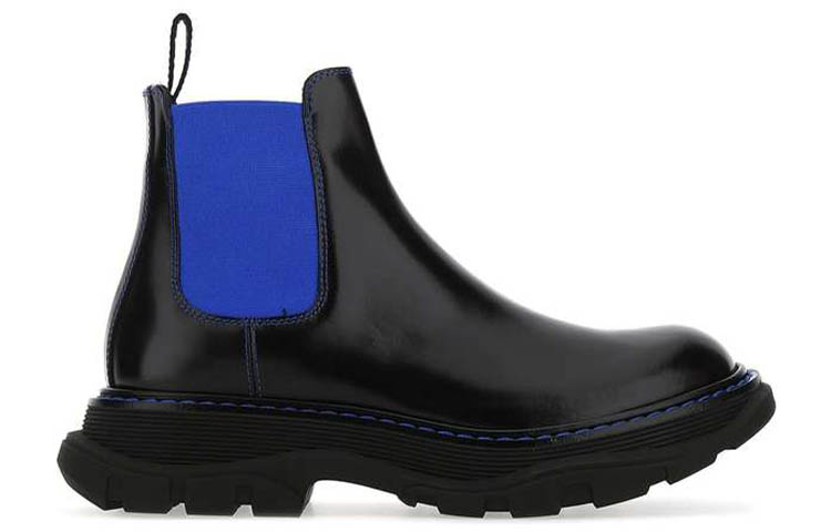 Order (W) Alexander McQueen Chelsea Boot 'Hitam Biru Colorblock' 641837WHZ8H1338