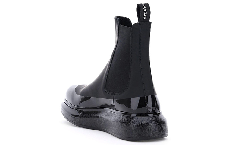 Lookbook (W) アレキサンダー・マックイーン 快適チェルシーブーツ (黒) 633918WHYK11000