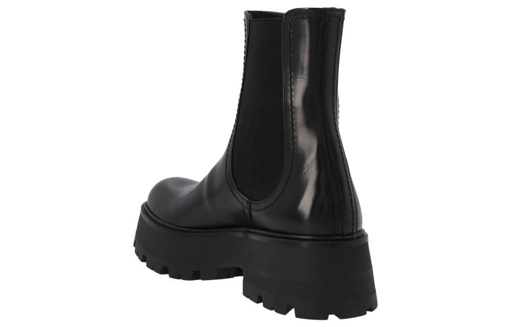 Shop 亞歷山大·麥昆 皮革 時尚百搭 切爾西靴 女款 黑色