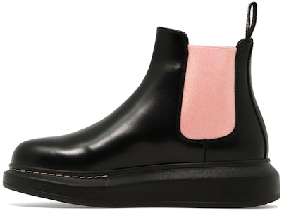 (W) アレキサンダー・マックイーン チェルシーブーツ 黒ピンク 586398WHX561492 Buy (W) アレキサンダー・マックイーン チェルシーブーツ 黒ピンク 586398WHX561492