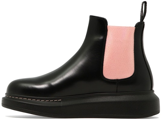 (Women) Alexander McQueen Chelsea Boot 'Black Pink' 586398WHX561492 Buy (Women) Alexander McQueen Chelsea Boot 'Black Pink' 586398WHX561492