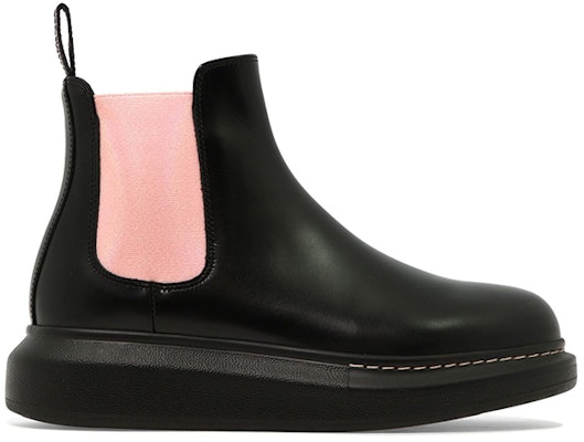 (Women) Alexander McQueen Chelsea Boot 'Black Pink' 586398WHX561492 Order (Women) Alexander McQueen Chelsea Boot 'Black Pink' 586398WHX561492