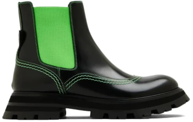 (W) Alexander McQueen Chelsea Boot 'Slip-On Fashion Hitam Hijau' 708059WIC6E1594 Order (W) Alexander McQueen Chelsea Boot 'Slip-On Fashion Hitam Hijau' 708059WIC6E1594