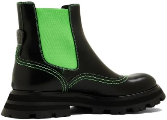 (Women) Alexander McQueen Chelsea Boot 'Fashion Slip-On Black Green' 708059WIC6E1594 Lookbook (Women) Alexander McQueen Chelsea Boot 'Fashion Slip-On Black Green' 708059WIC6E1594