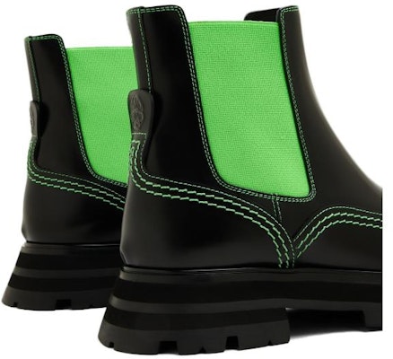 (Women) Alexander McQueen Chelsea Boot 'Fashion Slip-On Black Green' 708059WIC6E1594 Purchase (Women) Alexander McQueen Chelsea Boot 'Fashion Slip-On Black Green' 708059WIC6E1594