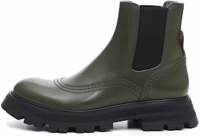 (Women) Alexander McQueen Chelsea Boot 'Olive Green' 666367WHZ843241 (Women) Alexander McQueen Chelsea Boot 'Olive Green' 666367WHZ843241