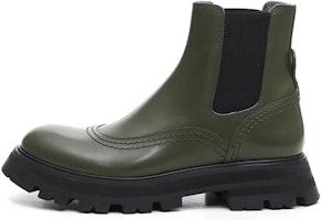 (Women) Alexander McQueen Chelsea Boot 'Olive Green' 666367WHZ843241 (Women) Alexander McQueen Chelsea Boot 'Olive Green' 666367WHZ843241