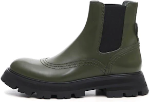 (Women) Alexander McQueen Chelsea Boot 'Olive Green' 666367WHZ843241 (Women) Alexander McQueen Chelsea Boot 'Olive Green' 666367WHZ843241