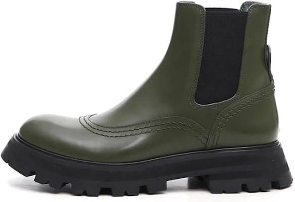 (W) Alexander McQueen Chelsea Boot 'Hijau Zaitun' 666367WHZ843241 Buy (W) Alexander McQueen Chelsea Boot 'Hijau Zaitun' 666367WHZ843241