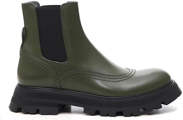 (W) Alexander McQueen Chelsea Boot 'Hijau Zaitun' 666367WHZ843241 Order (W) Alexander McQueen Chelsea Boot 'Hijau Zaitun' 666367WHZ843241